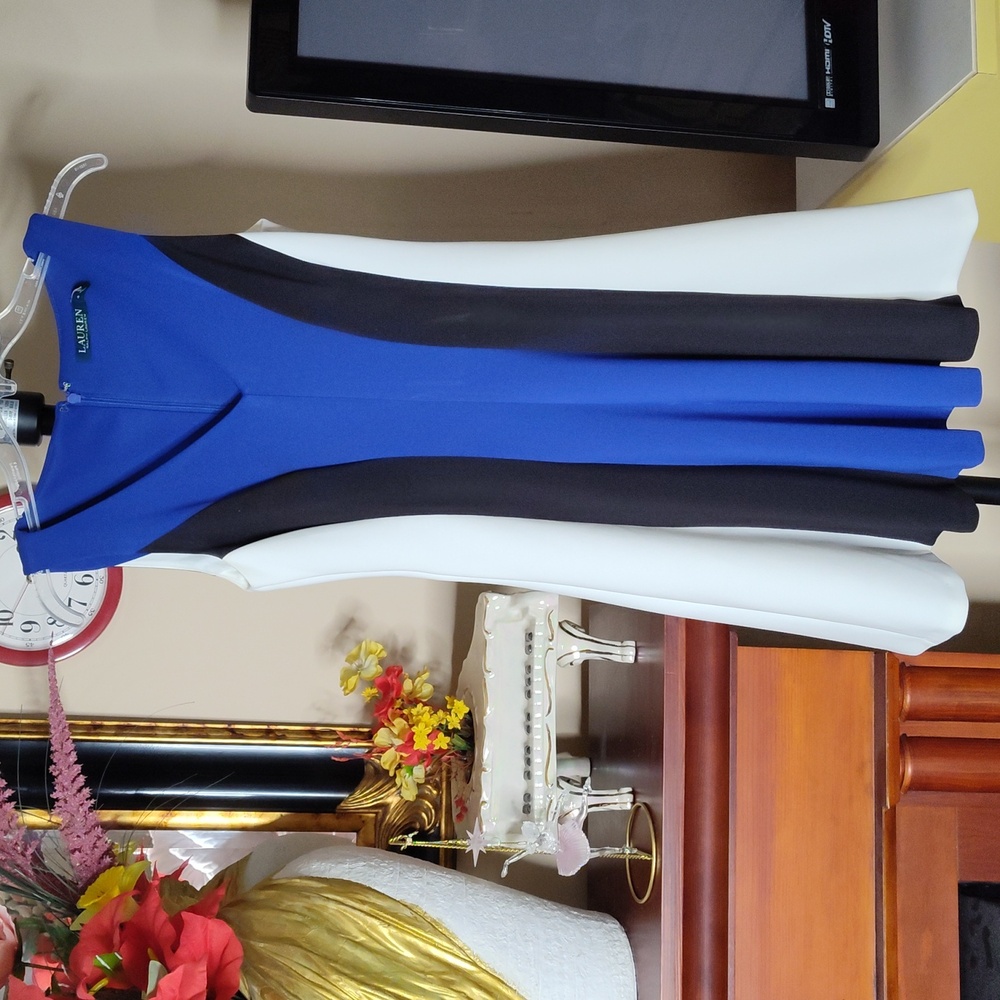 Lauren Ralph Lauren Block Dress Knee Length Size 4